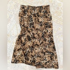 Snake skin midi skirt